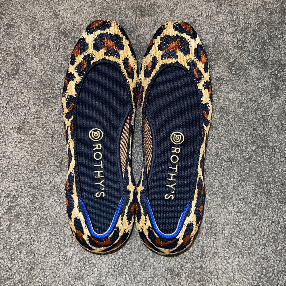 Rothy's Leopard Print Flats - Black, Brown, Tan
